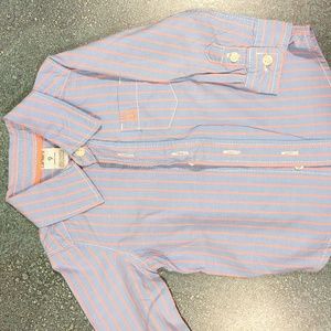 Carter's Blue and Pink Pinstripe Button Down Shirt size 9 mths